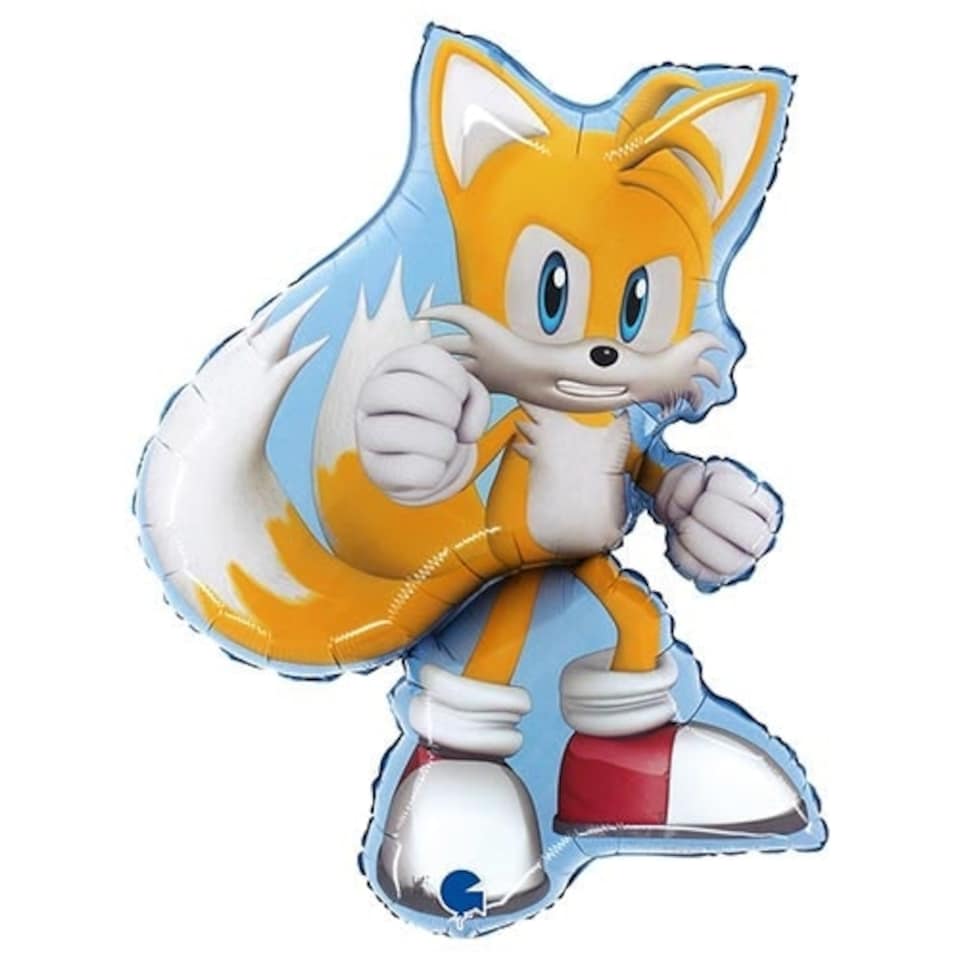 image 1 of Tails Sonic The Hedgehog Giant Foil Helium Balloon 84cm / 33 in | Multi