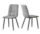 image 1 of Set of 2 Faux Suede Leather Dining Chairs Henri Light Grey by MCC Direct