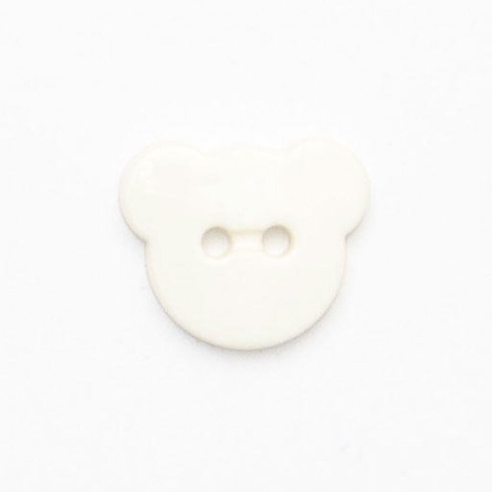Minerva Cream Teddy Bear Buttons for Dressmaking - 15mm - per value pack of 100