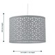 image 9 of First Choice Lighting Set of 2 Grey Laser Cut 30cm Pendant Lightshades Grey