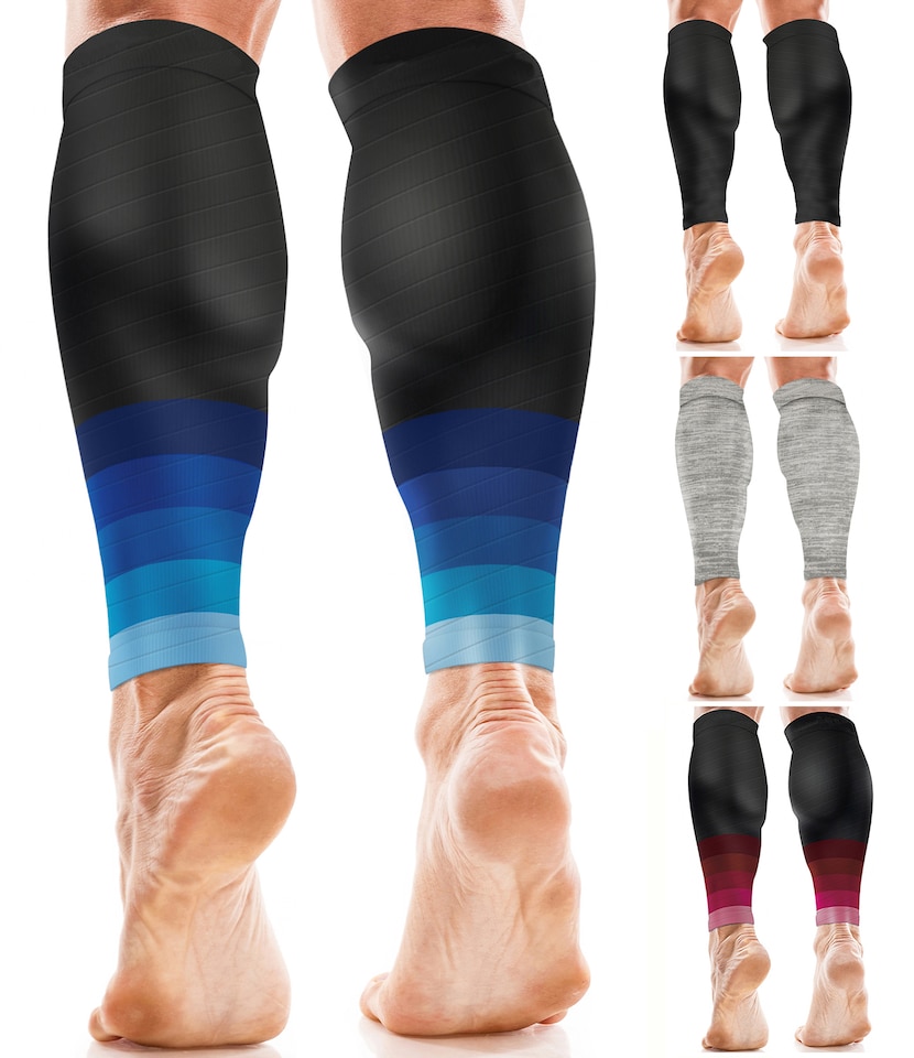 image 1 of aZengear Calf Support Compression Sleeves (Pair) for Women, Men, Running, Shin Splints