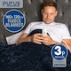 image 3 of Purus Electric Heated Fleece Blanket Throw 160x120cm - Blue Blue
