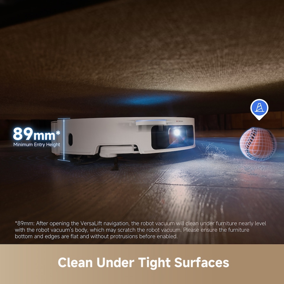 image 1 of Dreame X50 Ultra Complete Robot Vacuum & Mop, 20000Pa, climbs up to 6CM, Liftable Brush&Mops, 80C Hot Mop Washing, Anti-Tangling