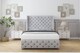 image 1 of Sloomy Luthor Silver Naples Divan Bed With Mattress 2 Drawers Footend With 54" Wingback Headboard & 12" Matching Footboard 6' Super King | Silver | Silver | Super King | 1