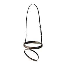 Kincade Raised Flash Leather Classic Horse Noseband | Brown | Brown | Warmblood | 1