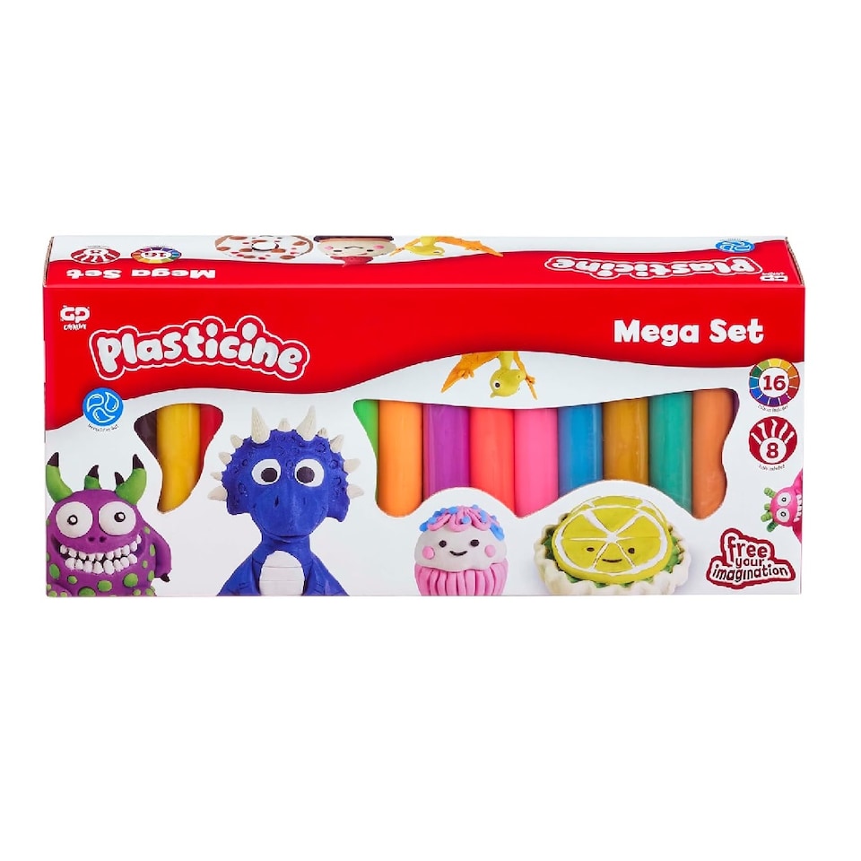 image 1 of Plasticine Mega Refill With 16 Colours & Tool