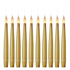 Premier - 15cm Gold Floating Candle with ON-OFF Remote, 10 piece