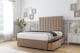 image 3 of Sloomy Kansas Mink Plush Divan Bed With Mattress 2 Drawers Footend With 26" Strutted Headboard 5' King | Brown | Mink | King | 1