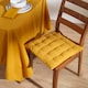 image 5 of Homescapes Mustard Yellow Cotton Square Tablecloth - 137 x 137 cm Yellow