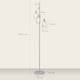 image 3 of HOMCOM Industrial 3-Light Floor Lamp Dimmable Standing Lamp, Silver Silver