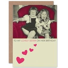Happy Sister Lovely Laughing Girls Birthday Card