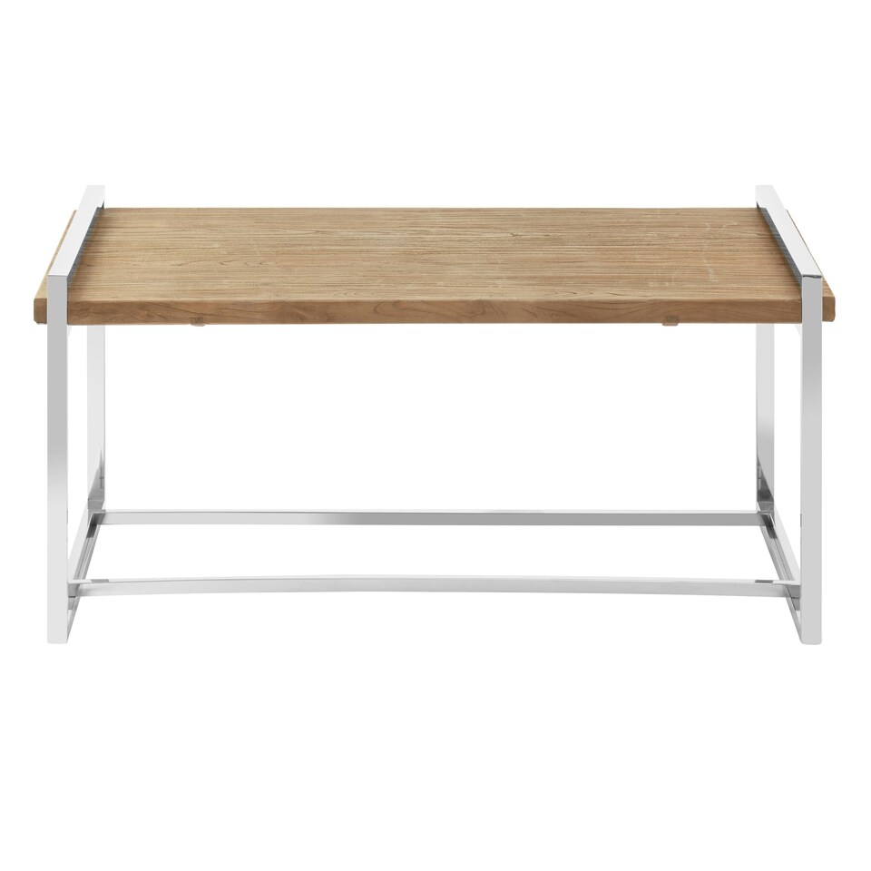 image 1 of Interiors by Premier Coffee Table, Wooden Surface Display Table, Stainless Steel Decorative Coffee Table For Bedroom Brown