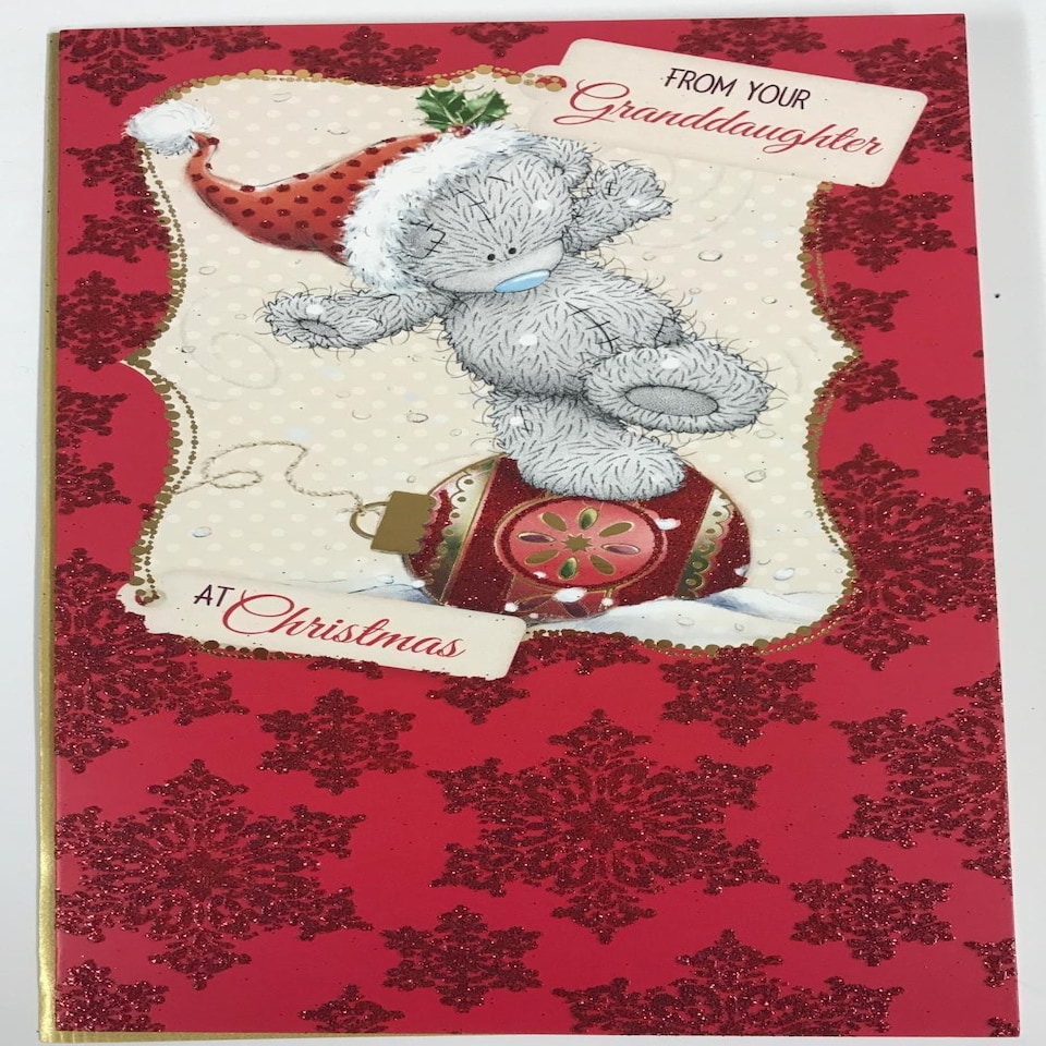 image 1 of From Your Granddaughter Me to You Bear Christmas Card