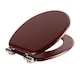 image 1 of Harbour Housewares Soft Close Wooden Toilet Seat - Mahogany | Brown | Mahogany
