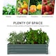 image 8 of Outsunny Raised Garden Bed Metal Patio Backyard Flower Vegetable Planter Green