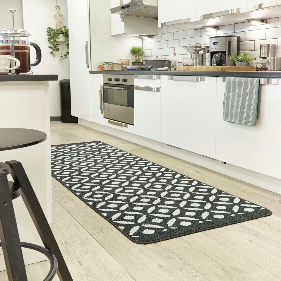 image 1 of My Stain Resistant Mat Crescent Charcoal 67x150