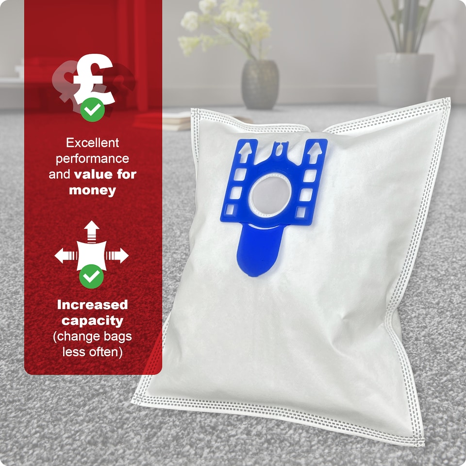 image 1 of SPARES2GO Ultra Strong Bags for Miele GN C2 C3 CX1 S2111 TT5000 S5210 S5211 S5261 S8320 Cat & Dog Vacuum Cleaners (Pack of 4 & Fresheners)