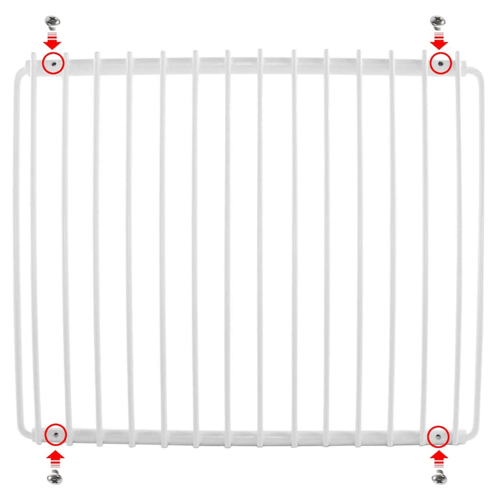 image 1 of SPARES2GO Fridge Shelf for Cookology Freezer Adjustable White Extendable Arms White