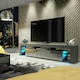 image 8 of TV Unit 200cm Grey Gloss Doors Grey Matt Frame Modern Media Cabinet Grey