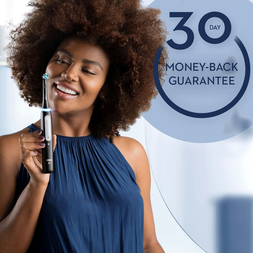 image 1 of Oral-B iO4 Electric Rechargeable Toothbrush with 4 Modes & UK 2 Pin Plug, Black
