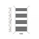 image 2 of Polished Chrome 1000 x 300mm Heated Bathroom Towel Rail Warmer Ladder Radiator with Straight Manual Valves Pair