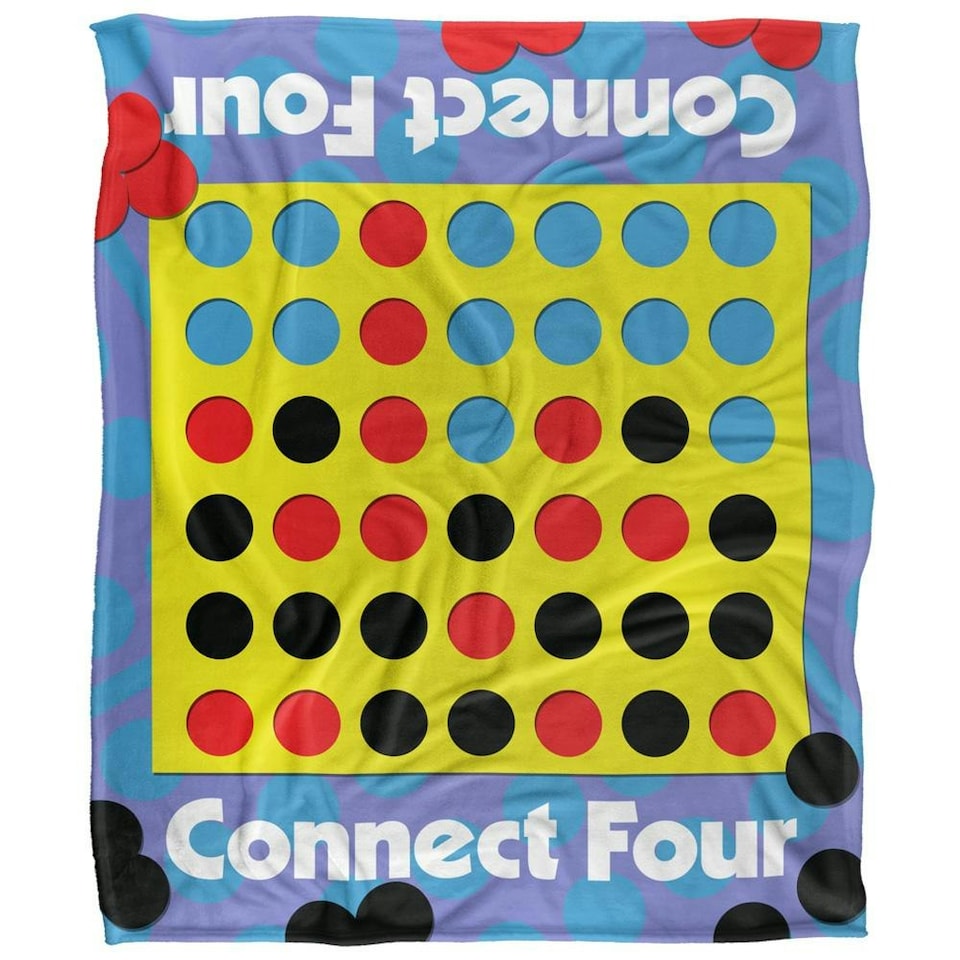 image 1 of Connect Four Game Scene Blanket - Multicoloured - One Size