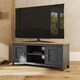 image 3 of Taberno Oak 2 Door TV Unit Graphite Blue Blue