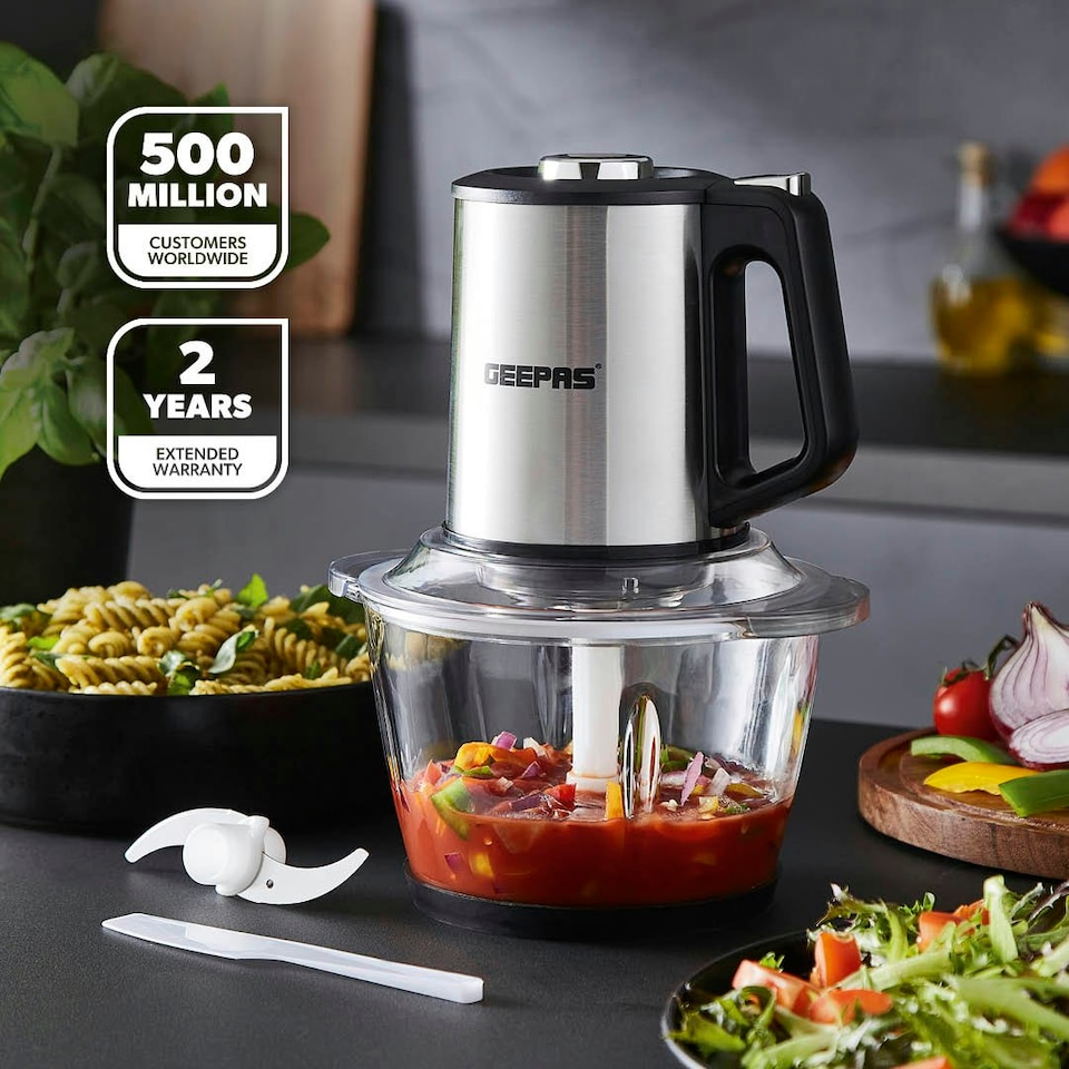 image 1 of GEEPAS 1.2L Mini Food Processor 500W