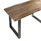 image 3 of Baltic Live Edge Dining Table - Metal/Acacia Solid Wood - L90 x W200 x H76 cm Brown