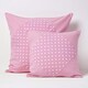 image 5 of Homescapes Cotton Plain Pink and Polka Dots Cushion Cover - 60 x 60 cm | Pink | Pink | 60 x 60 cm