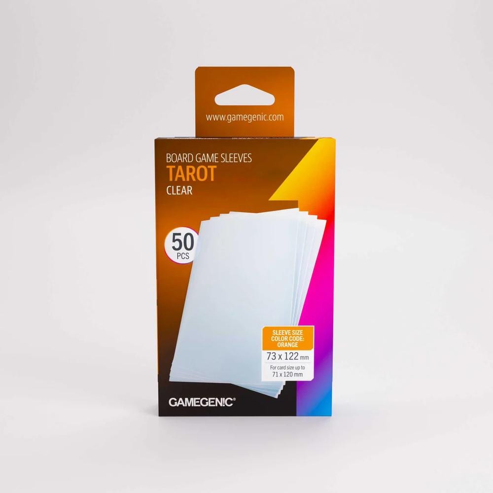 UNIT Gamegenic Board Game Sleeves Tarot-Size Clear (50 ct.) - Brand New