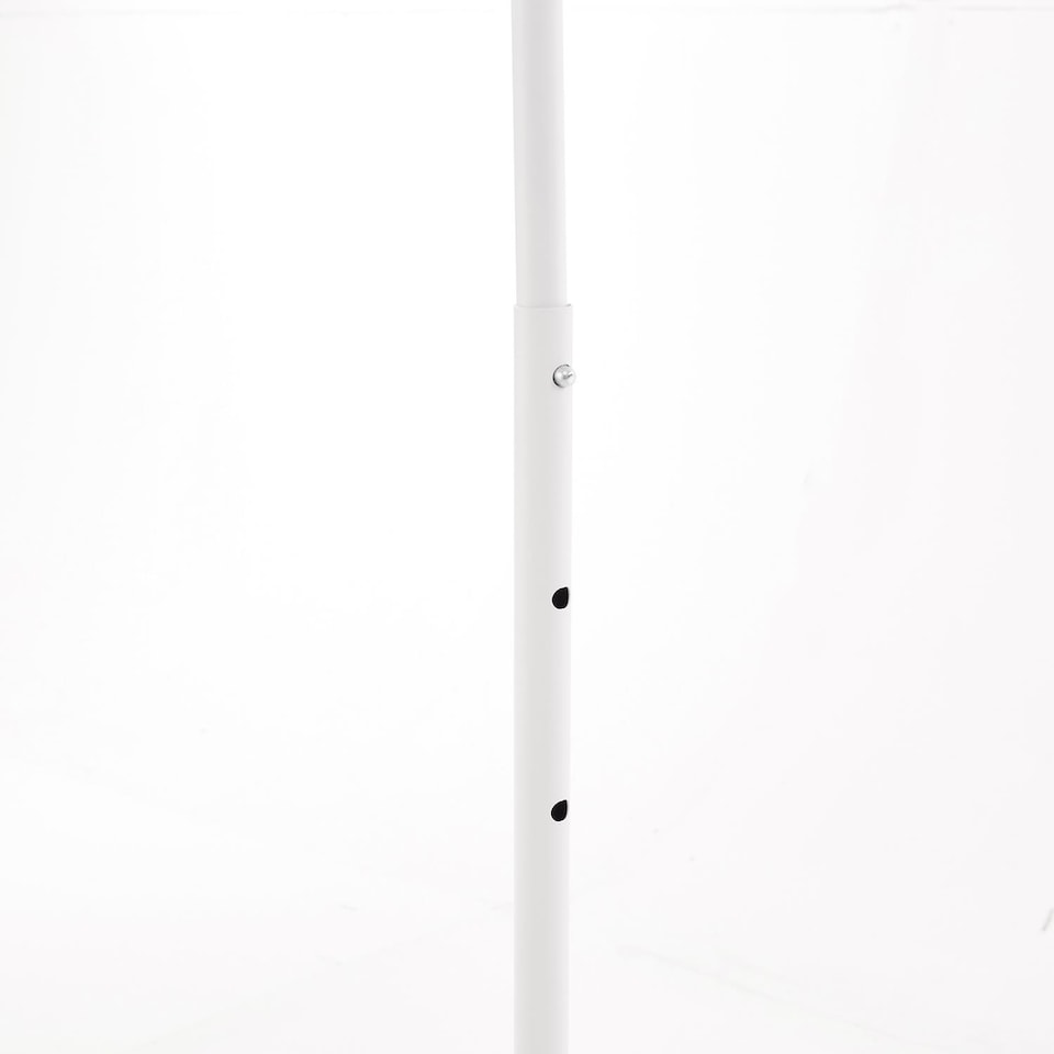 image 1 of House of Home Heavy Duty White Clothes Rail Adjustable Width, Height Shelf on Wheels, 100kg Capacity