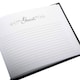 image 5 of Beautiful Black Satin Fabric Wedding Day Guest Book with Silver Floral Decor