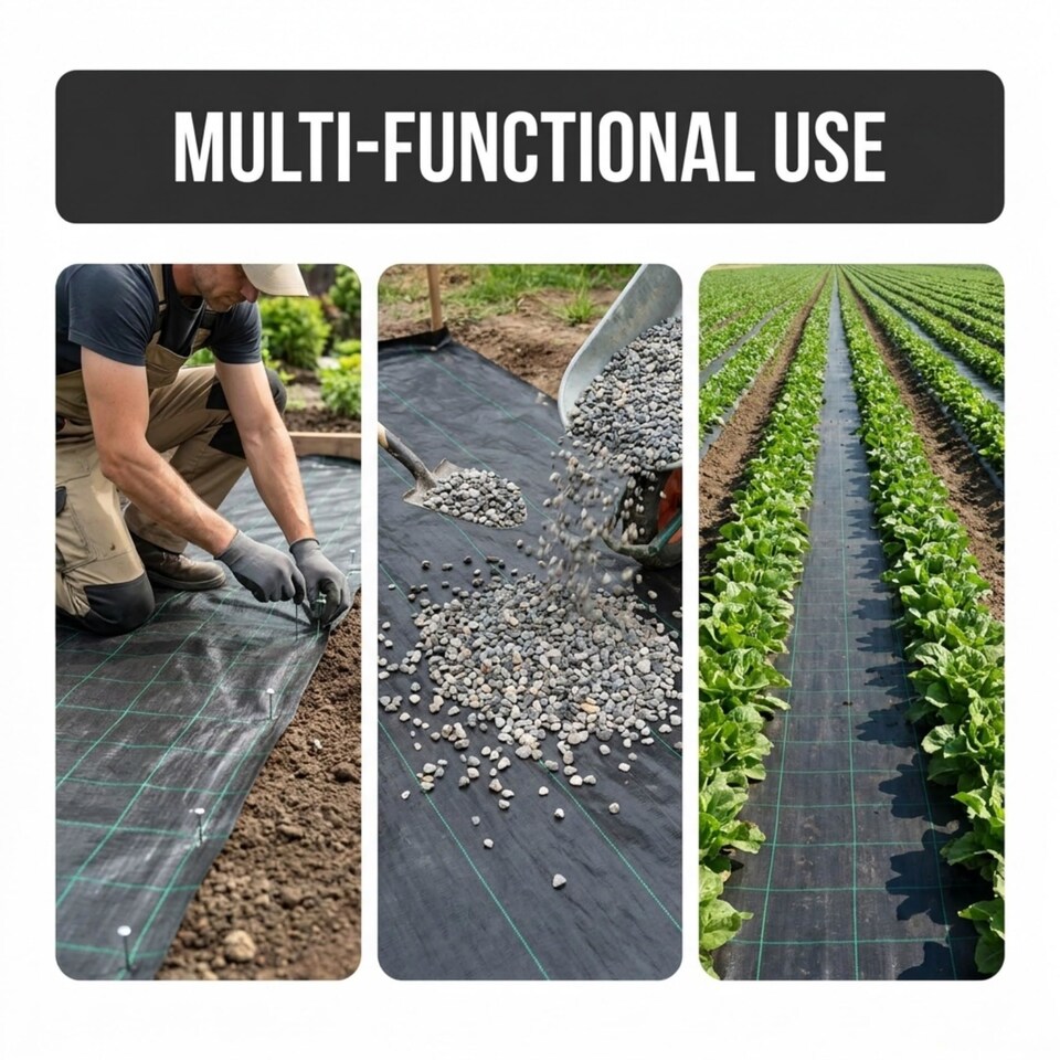 image 1 of Keplin Heavy Duty Weed Control Membrane 125gsm Woven Polypropylene Ground Cover