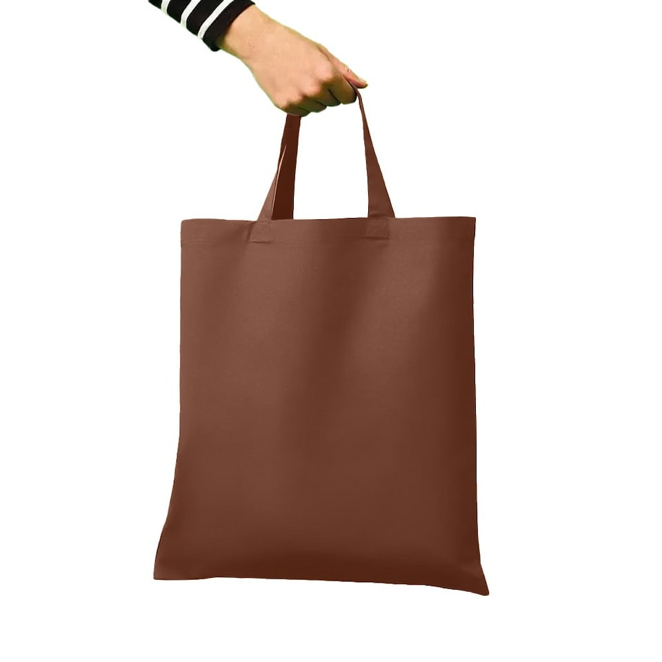 image 1 of Nutshell Cotton Short Handle Shopper - Dark Brown - One Size Brown