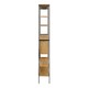 image 3 of Angus Bookcase with 1 Sliding Door & 5 Shelves in Oak & Black