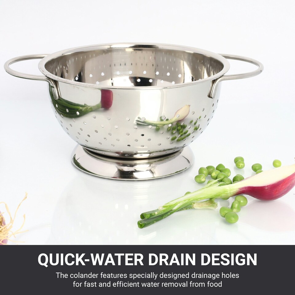 image 1 of Buckingham Stainless Steel Hemisphere Colander / Strainer 1.5 Litre / 18 cm