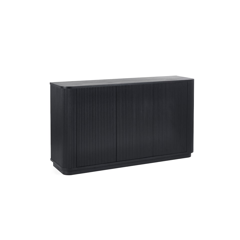 image 1 of Louis Fluted Sideboard - Black