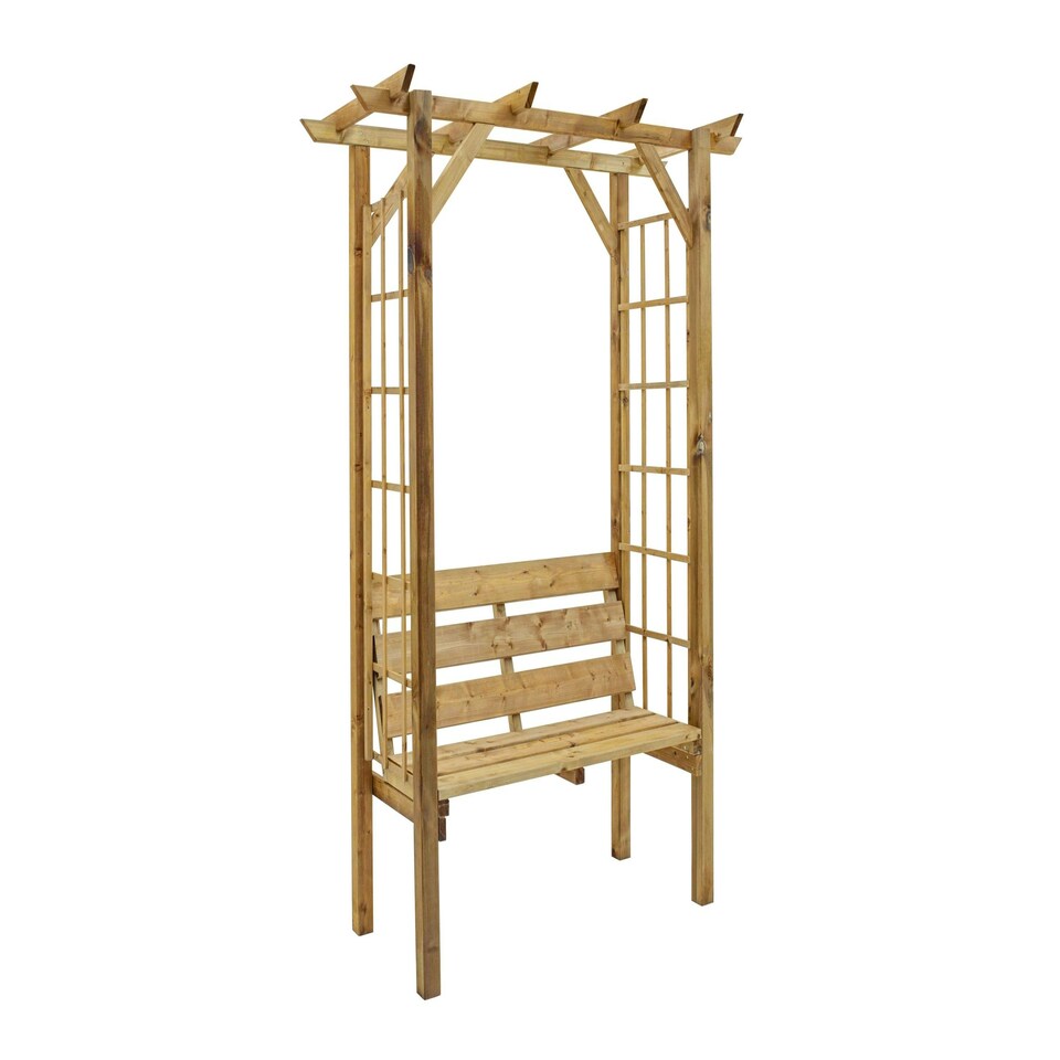 image 1 of Garden Arbour Pergola Garden Two Seat Bench