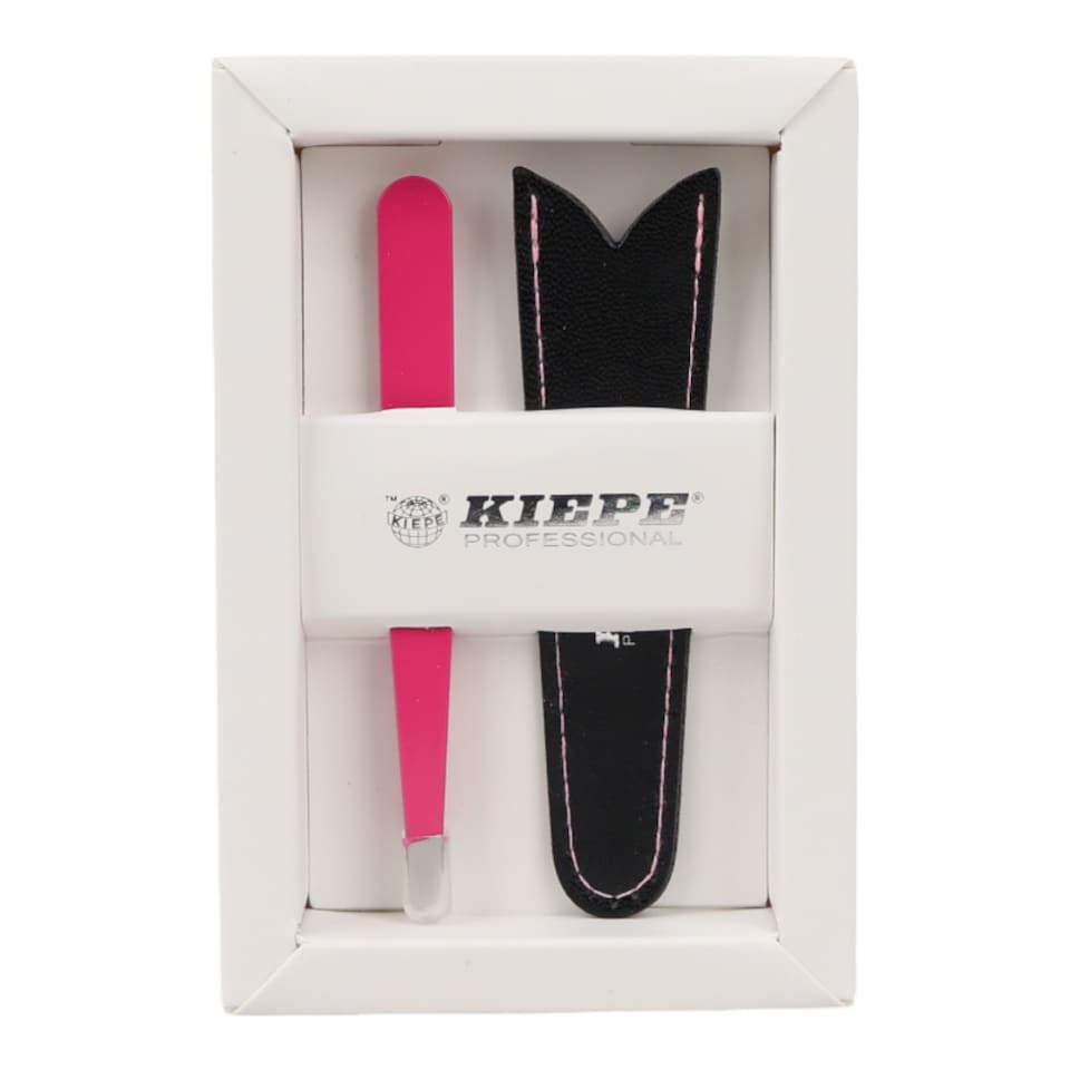 image 1 of Kiepe - Tweezer Oblique Tip Hot Pink 10cm