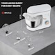 image 3 of HOMCOM Stand Mixer, 5L Food Mixer for Baking, 6 Speeds and Pulse Setting, 1400W Cake Electric Kitchen Mixer with Dough Hook, Whisk, Stainless Steel Bowl, Splash Guard, Beater, White