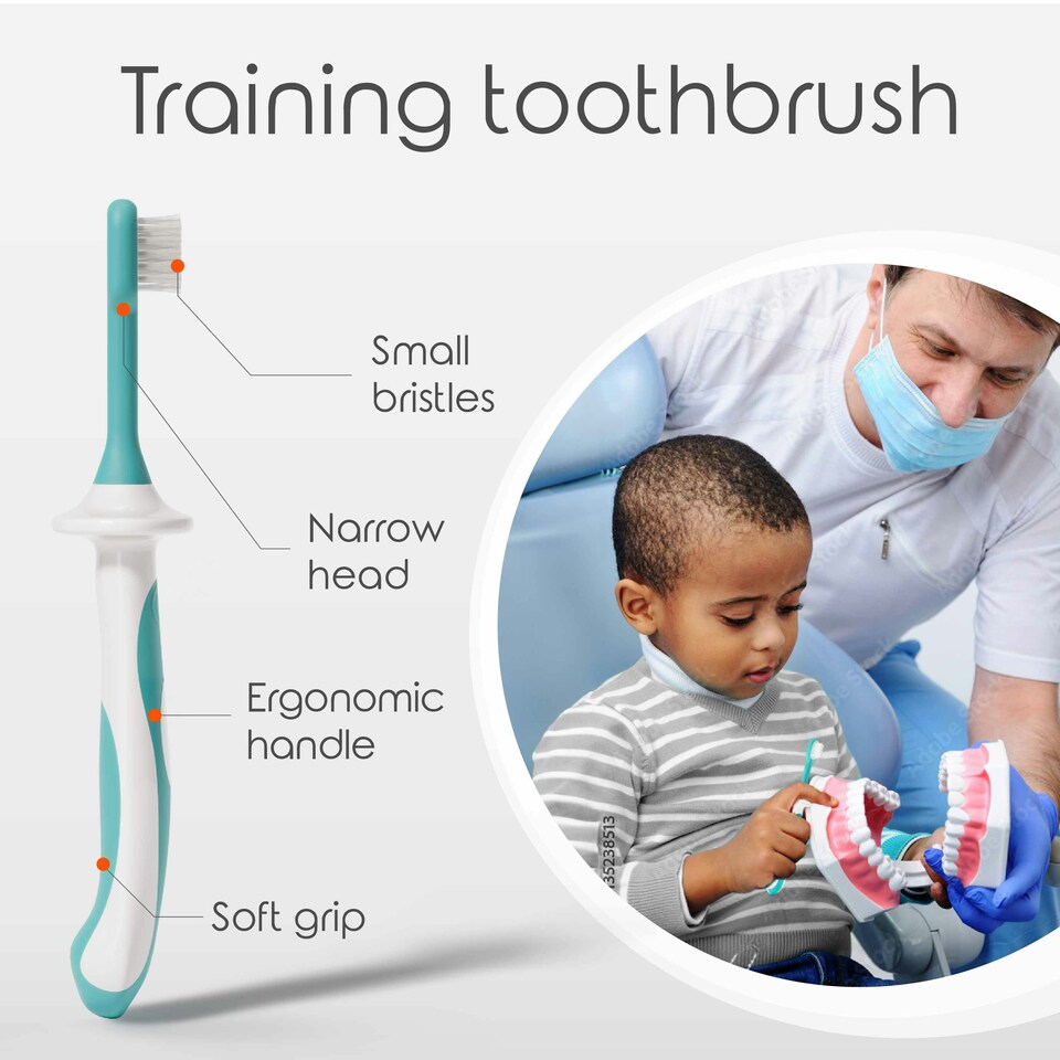 image 1 of Toddler Toothbrush (4 Pack) | Pastel