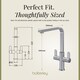 image 5 of Chara Kitchen Sink Mono Mixer Tap - Brushed Nickel Dual Lever Handles | Silver | Brushed Nickel | 1