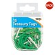image 1 of Tiger Stationery Treasury Tags (Pack of 15) - Green/Silver - One Size