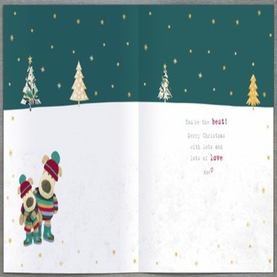 image 1 of Boofles with Woolen Hats Daddy Christmas Card
