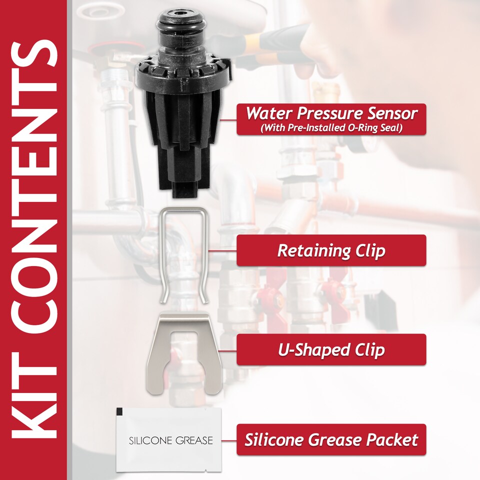 image 1 of SPARES2GO Water Pressure Sensor Kit for Vaillant ecoCRAFT ecoTEC Exclusive Pro Plus VKK VU VUI VUW Boiler (0020059717)
