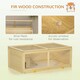 image 6 of PawHut Wooden Hamster Cage w/ Sliding Tray, Openable Top, Hut, Natural Wood