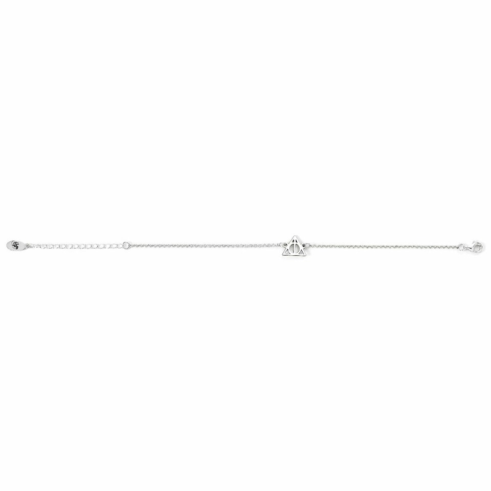 image 1 of Harry Potter Sterling Silver Deathly Hallows Charm Bracelet
