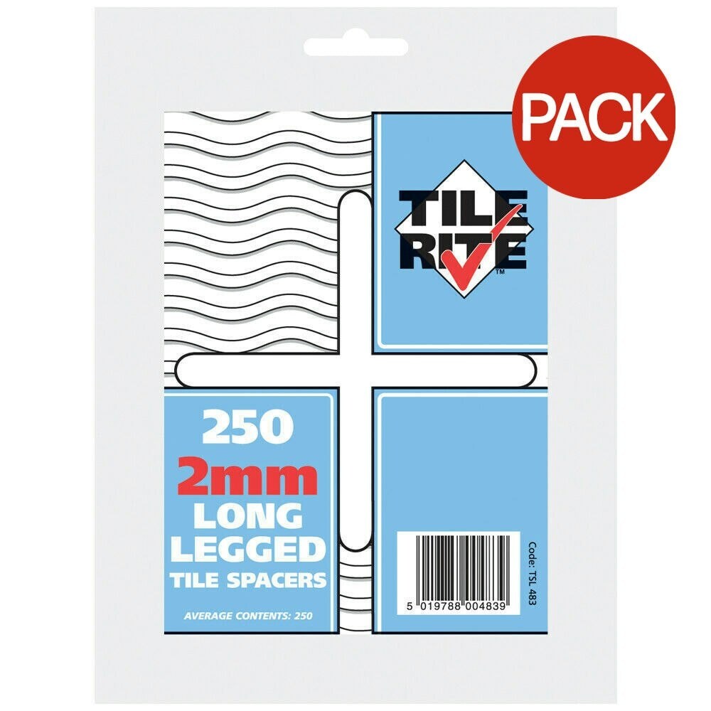 Tile Rite Long Leg Tile Spacer (Pack of 250) - White - 3mm