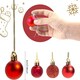 image 2 of 30mm/24Pcs Christmas Baubles Shatterproof Red,Tree Decorations